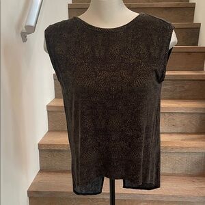 Elegant Brown Sleeveless Top